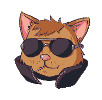 silvereeps cat cool kitty sunglasses Sticker