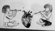 giuvisualart art animation loop black and white GIF
