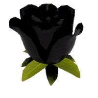 Black Rose Glitch Sticker by Sabato