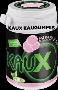 KauxKaugummi bubble gum chewing gum zuckerfrei fresh fruit GIF