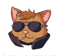 silvereeps cat cool sunglasses gato Sticker