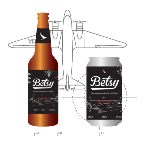 Pale Ale Beer Sticker by Cathay Pacific