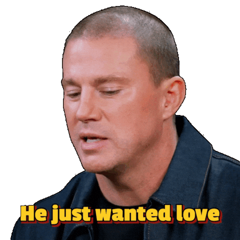 Channing Tatum Love Sticker by First We Feast