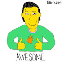 Awesome On Fire Sticker by Bitrix24