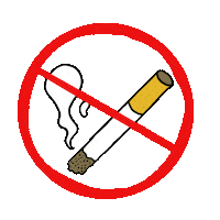 No Smoking Loop Sticker by Zodchiy