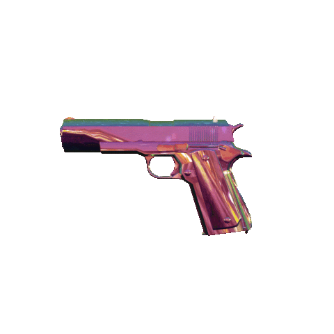 3D Gun Sticker by petitecherry
