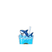 cravecoffeeandmarket shark crave ocean water crave coffee Sticker
