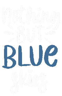 Blue Skies Fruhling Sticker