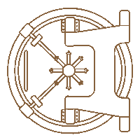 Bank Vault Sticker by The Treasury Venue Collection