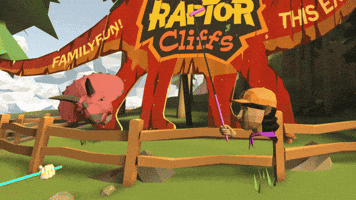 Dance Off Jurassic Park GIF by Walkabout Mini Golf