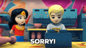 sorry wonder woman GIF by LEGO
