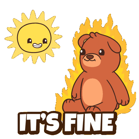 Nervous Teddy Bear Sticker by BEARISH
