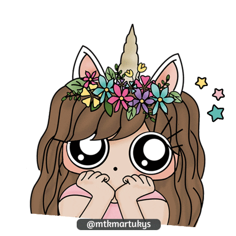 Girl Unicorn Sticker by mtkmartukys