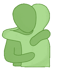 Hugging Love Sticker by DeeFee Productions