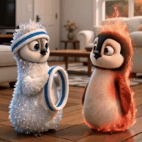 Penguin Love GIF