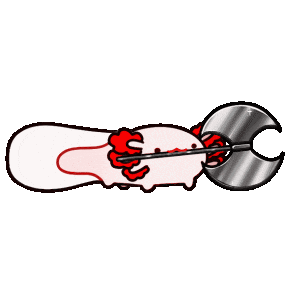 PondHQ giphyupload silly axolotl ax Sticker