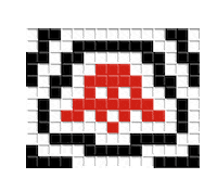 space invader Sticker