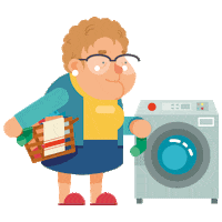 getbaff basket clothes cleaning laundry Sticker