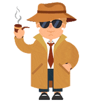 getbaff sunglasses smoke hat detective Sticker