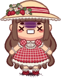 Scared Straw Hat Sticker