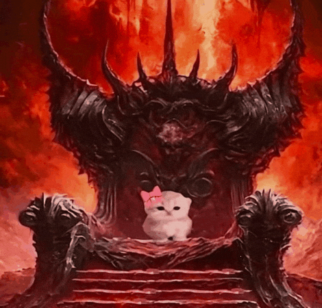 Kitten Throne GIF