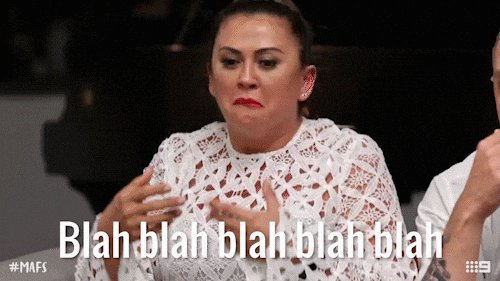 Blah Blah Blah Whatever GIF by Married At First Sight Australia