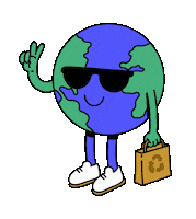laurenmartin_studio peace world earth recycle Sticker