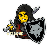 Wolf Laughing Sticker