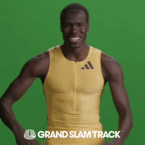 Happy Track And Field GIF by Grand Slam Track