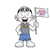 Amused Call Me Sticker by Zhot