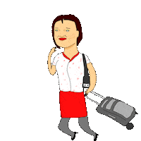 Hungjeruncle bye pretty catherine flight attendant Sticker