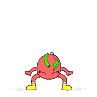 Kadusoaresll happy jump tomato foodtime Sticker