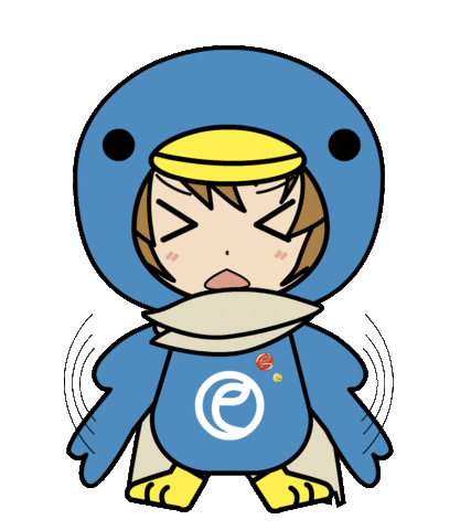 Jumping Blue Bird Sticker by Entowa's