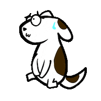 Dog Run Sticker by Poku Meow