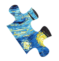 starry night puzzle Sticker by Pablo Rochat