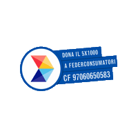 5X1000 Sticker by Federconsumatori Lazio