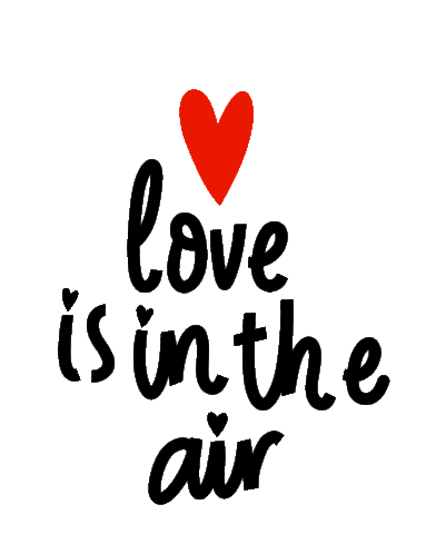 Love Is In The Air Hearts Sticker