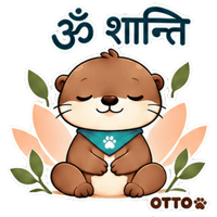 Inner Peace Sticker by Otto the Otter by GleeSpace