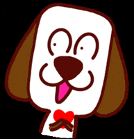 tinkygram heart dog wow surprise GIF