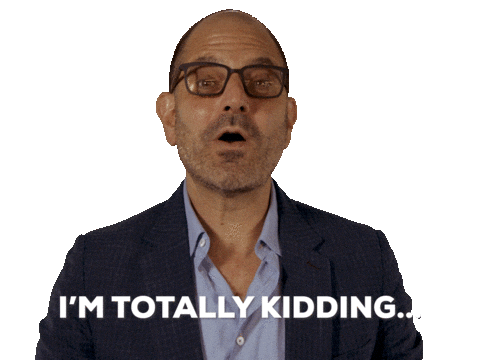 Kidding Sticker by GIPHY IRL