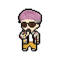 Pixel Singing Sticker
