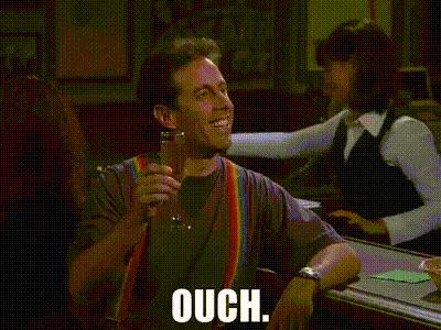 Writteninblues ouch seinfeld GIF