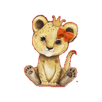verawed baby crown king lion Sticker