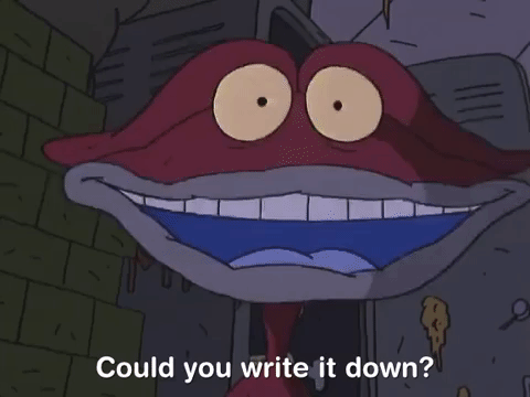 nickrewind giphydvr nicksplat aaahh real monsters giphyarm035 GIF