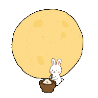 Full Moon Rabbit Sticker