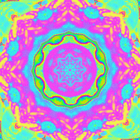 Rainbow Illusion Mandala GIF