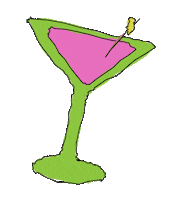 antiquesatmyhouse retro cocktail old school martini Sticker