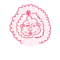 kamadoart love pink kamado pinj Sticker