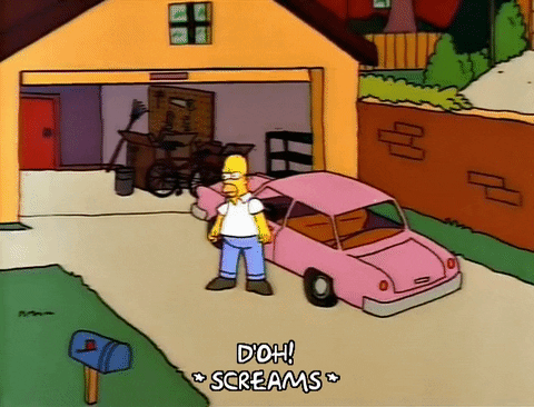 homer simpson running GIF