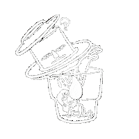 Illustration Coffee Sticker